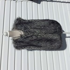 MIX IT  BLACK,WHITE,GREY BLENDED Faux Fur Vest SIZE L/XL